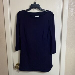 J. Jill ponte knit purple 3/4 Sleeve Top